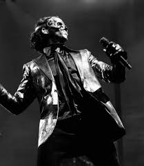 Silver faux leather stage jacket