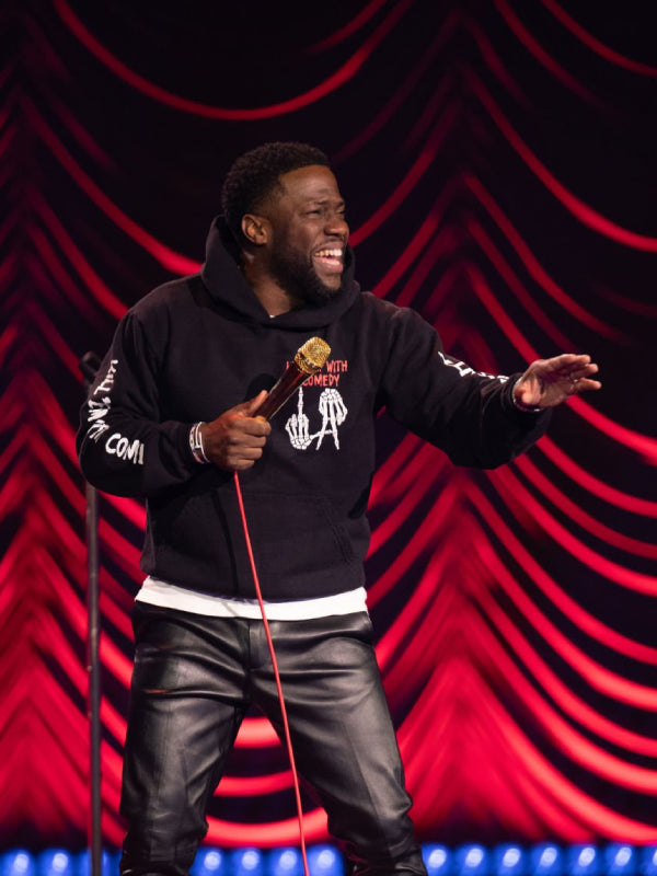 black kevin hart hoodie reality check comedy streetwear outfit
