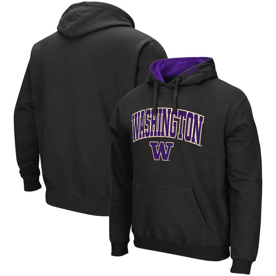 Adidas Youth Washington Huskies Black Pullover Hoodie - Official College Fan Gear