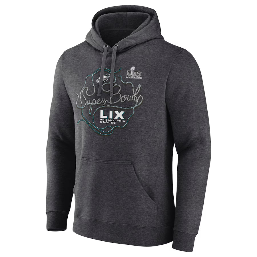 Super Bowl LIX Philadelphia Eagles Zip Up Hoodie - Black Champions Gear