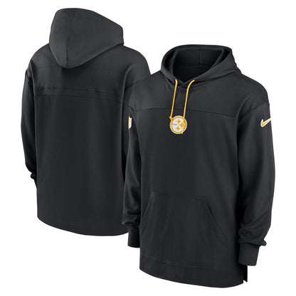 Pittsburgh Steelers Black Sideline Performance Pullover Hoodie - Official Nike NFL Gear