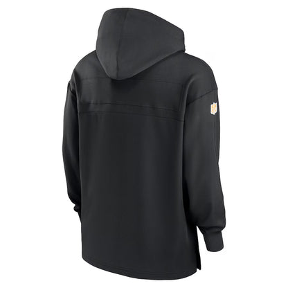 Pittsburgh Steelers Black Sideline Performance Pullover Hoodie - Official Nike NFL Gear