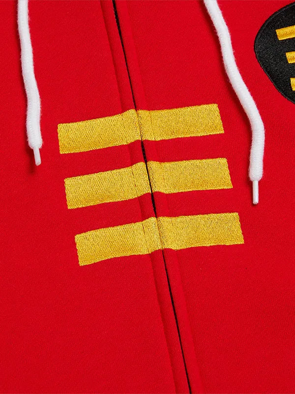 Eminem Rap Boy Zip-Up Hoodie - Red, Green & Black Fan Gear