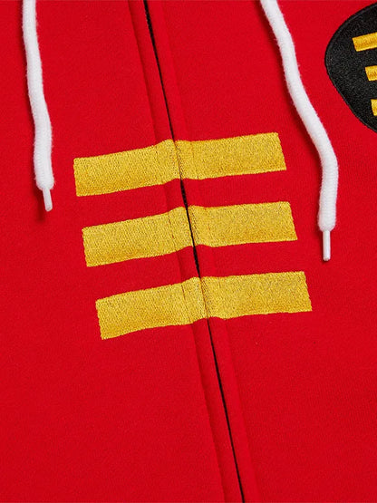 Eminem Rap Boy Zip-Up Hoodie - Red, Green & Black Fan Gear