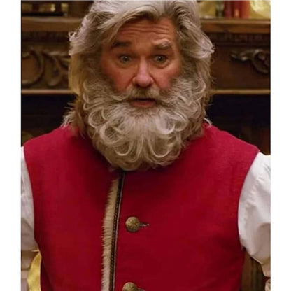 Santa Claus Red Wool Vest inspired by The Christmas Chronicles – festive holiday cosplay outfit for men