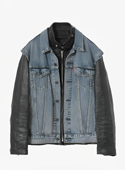 Eddie Munson Stranger Things Season 4 Hellfire denim and leather jacket