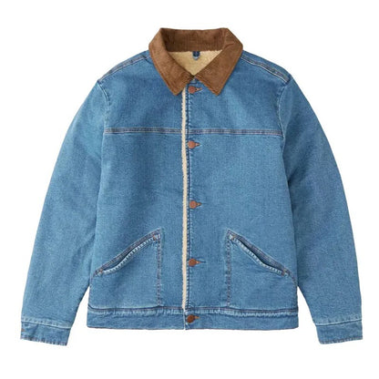 Jonathan Byers Stranger Things S5 sherpa-lined blue denim jacket