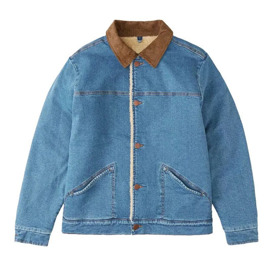 Jonathan Byers Stranger Things S5 sherpa-lined blue denim jacket