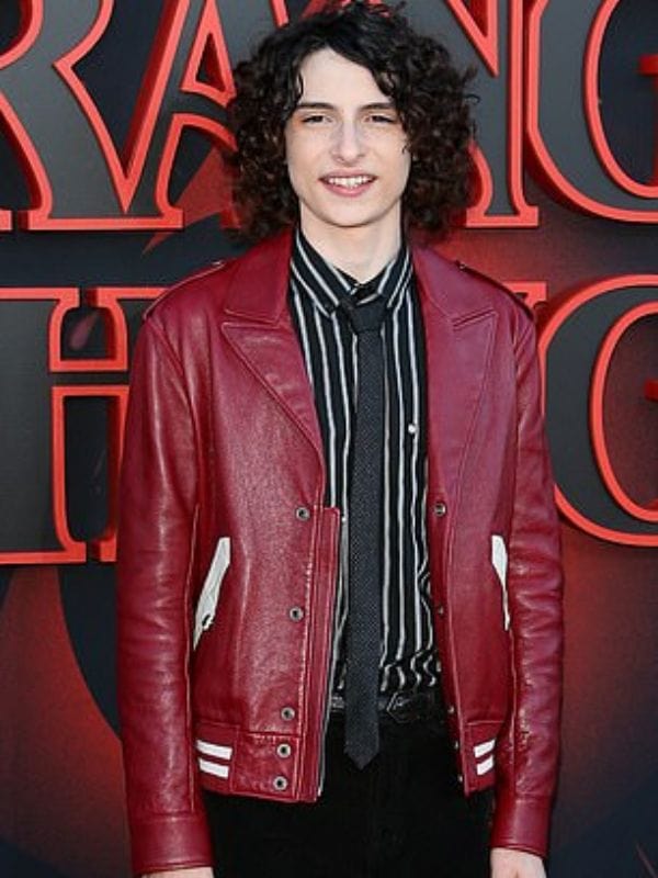Stranger Things Mike Wheeler red leather jacket retro 80s style