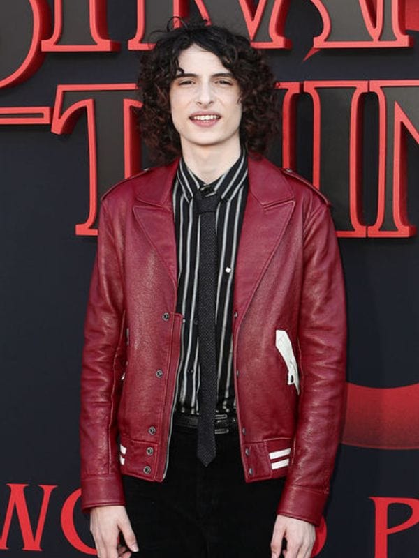 Stranger Things Mike Wheeler red leather jacket retro 80s style