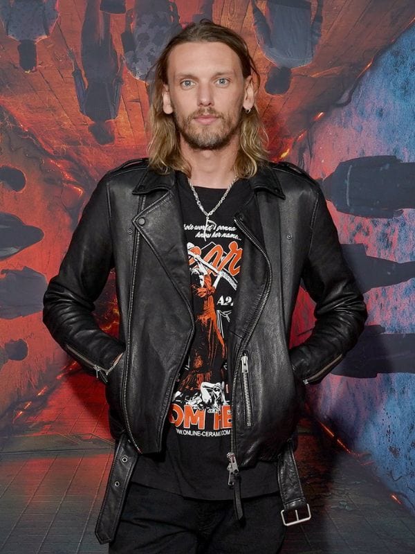 Vecna Black Leather Jacket – Stranger Things Premiere Biker Style