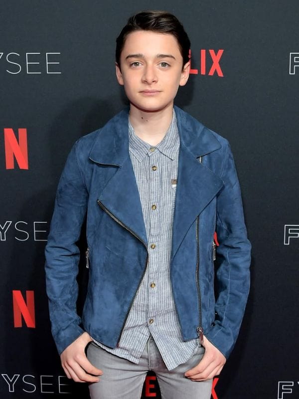 Will Byers Blue Suede Jacket – Stranger Things Premiere Noah Schnapp Style