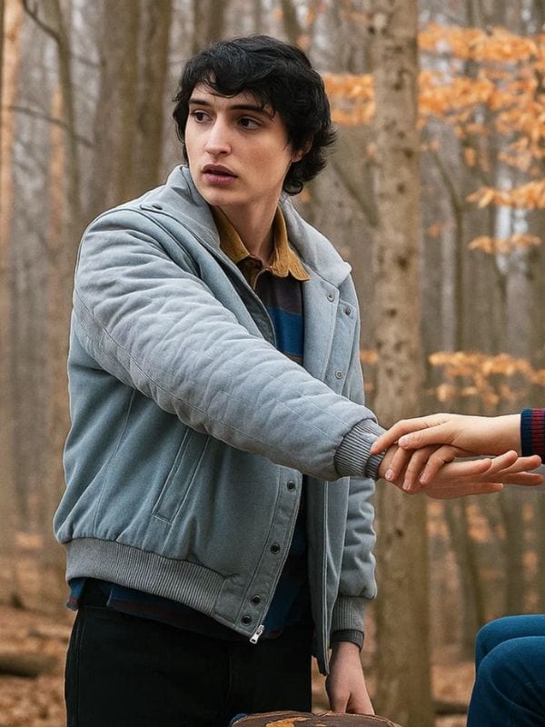 Mike Wheeler grey bomber jacket inspired by Stranger Things Season 5 – ArnaLuxe