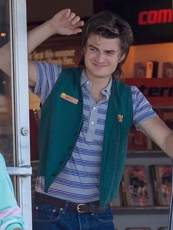 Steve Harrington green vest Stranger Things cotton vest retro Hawkins style