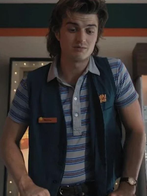 Steve Harrington green vest Stranger Things cotton vest retro Hawkins style