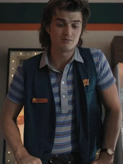 Steve Harrington green vest Stranger Things cotton vest retro Hawkins style
