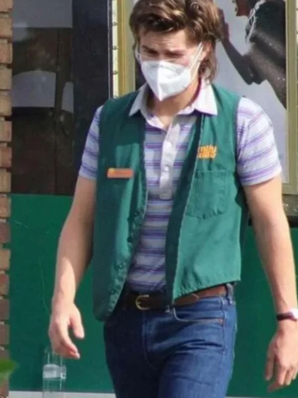 Steve Harrington green vest Stranger Things cotton vest retro Hawkins style