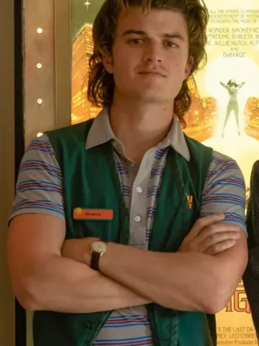 Steve Harrington green vest Stranger Things cotton vest retro Hawkins style