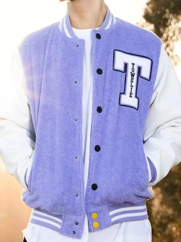 Towelie Purple and White Varsity Jacket