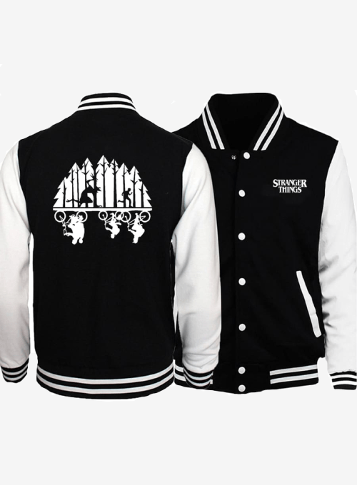 Black and red Demogorgon varsity jacket inspired by Stranger Things