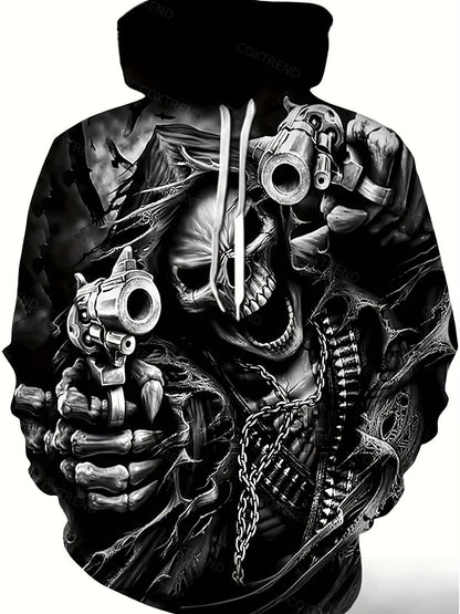 Halloween Skeleton Men's Full Print Hoodie