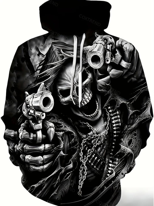 Halloween Skeleton Men's Full Print Hoodie