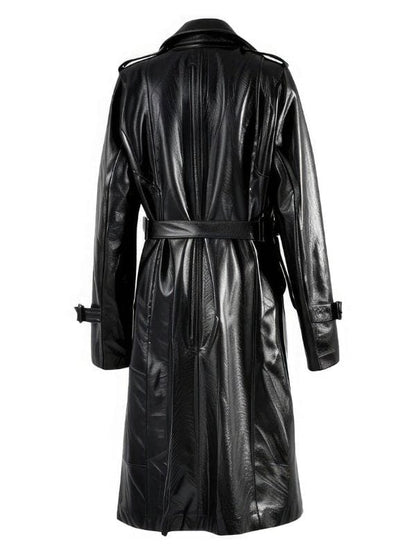 Women’s Black Genuine Sheepskin Double Breasted Coat